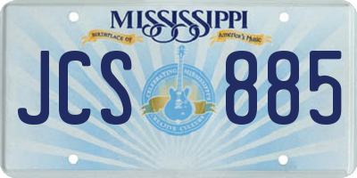 MS license plate JCS885