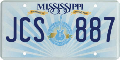 MS license plate JCS887