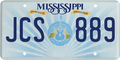 MS license plate JCS889