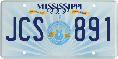 MS license plate JCS891