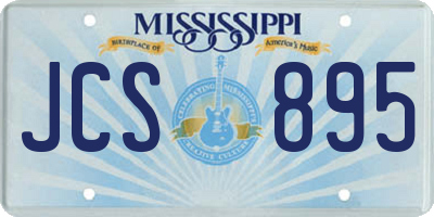 MS license plate JCS895