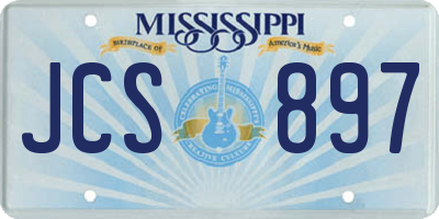 MS license plate JCS897