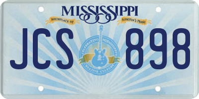 MS license plate JCS898