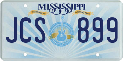 MS license plate JCS899