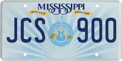 MS license plate JCS900