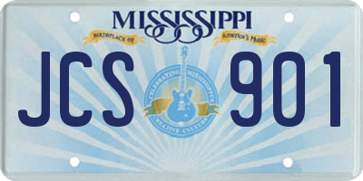 MS license plate JCS901