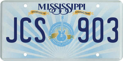 MS license plate JCS903