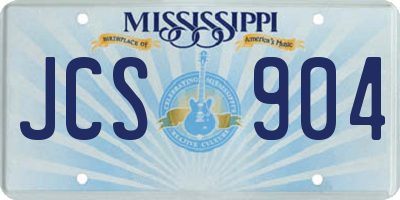 MS license plate JCS904