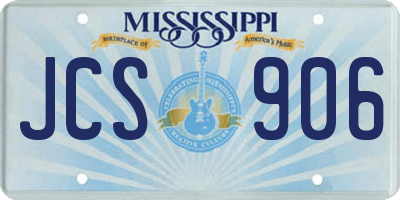 MS license plate JCS906