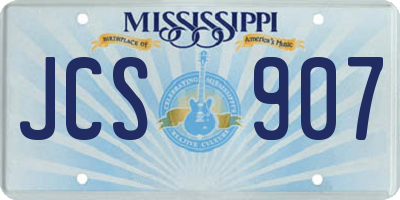 MS license plate JCS907