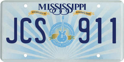 MS license plate JCS911