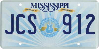 MS license plate JCS912