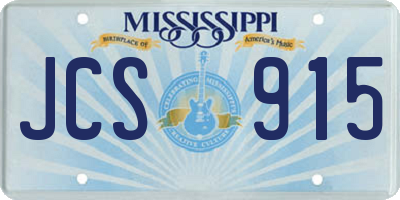 MS license plate JCS915
