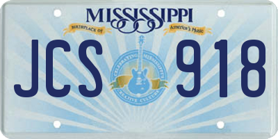 MS license plate JCS918
