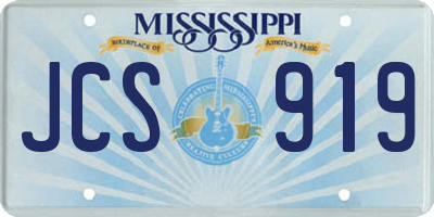 MS license plate JCS919