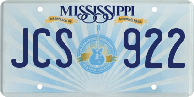 MS license plate JCS922