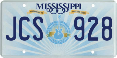 MS license plate JCS928