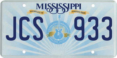 MS license plate JCS933