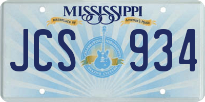 MS license plate JCS934