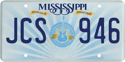 MS license plate JCS946