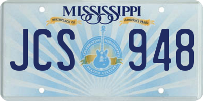 MS license plate JCS948