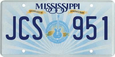 MS license plate JCS951