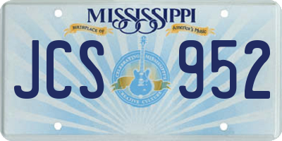 MS license plate JCS952