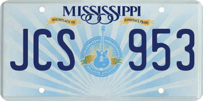 MS license plate JCS953