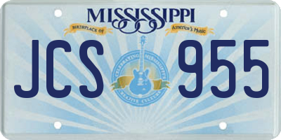 MS license plate JCS955