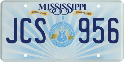 MS license plate JCS956