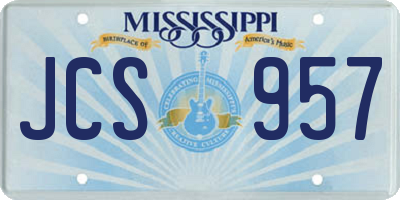 MS license plate JCS957