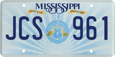 MS license plate JCS961