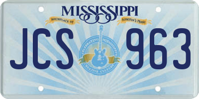 MS license plate JCS963