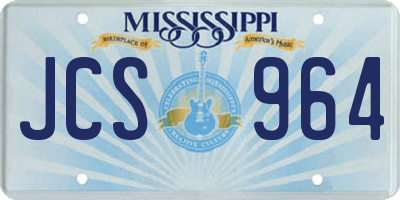 MS license plate JCS964