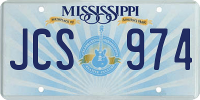 MS license plate JCS974