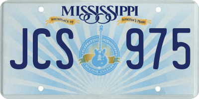 MS license plate JCS975