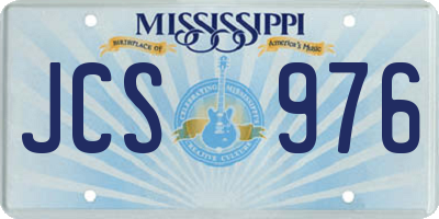 MS license plate JCS976