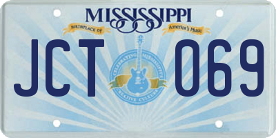 MS license plate JCT069
