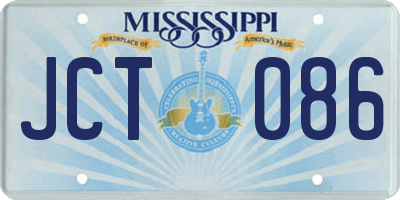 MS license plate JCT086