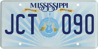 MS license plate JCT090