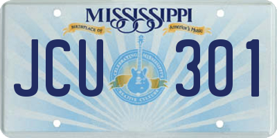 MS license plate JCU301