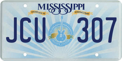 MS license plate JCU307