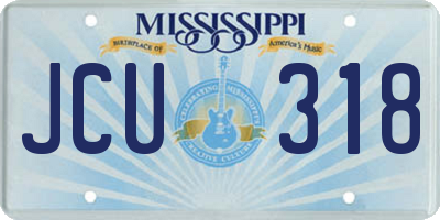 MS license plate JCU318