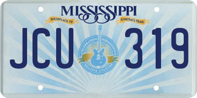 MS license plate JCU319