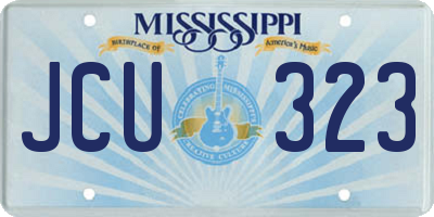 MS license plate JCU323