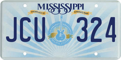 MS license plate JCU324