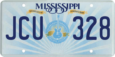 MS license plate JCU328