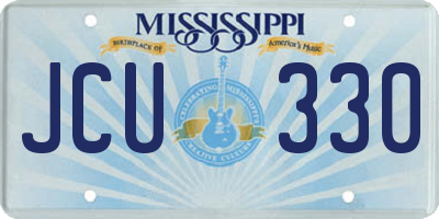 MS license plate JCU330