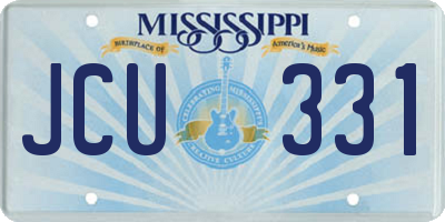 MS license plate JCU331