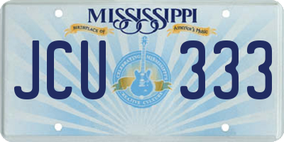 MS license plate JCU333
